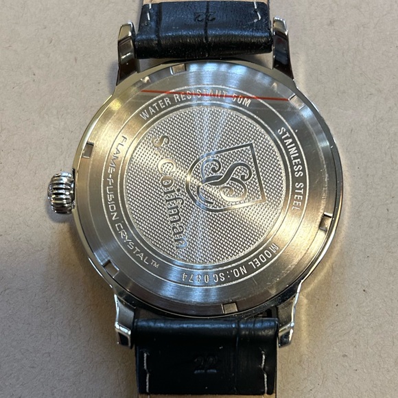 S Coifman SC0387 Watch With 44mm Black Face & Black Leather Band - Picture 3 of 6